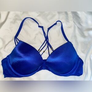Victoria’s Secret 36B Push-Up bra Royal blue with gold details